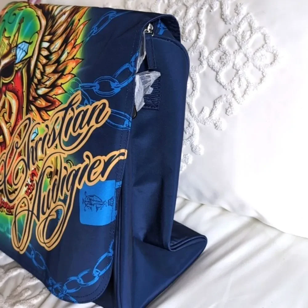 Vintage Y2K Christian Audigier /Ed Hardy XLarge Crossbody/Messenger Bag